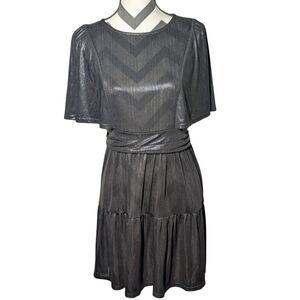 Grace Karin M Metallic Tiered Mini Dress
